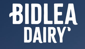 Bidlea Dairy logo on a blue background